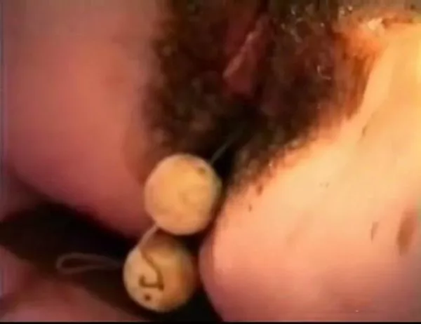 Pulling Shitty Beads From Pussy