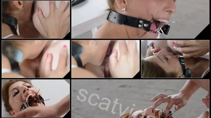 [SG-Video com] Scat Domination Open Mouth By Mikaela Wolf Slave Natasha [Scat, Human Toilet, Fetish, Femdom, Lesbian]