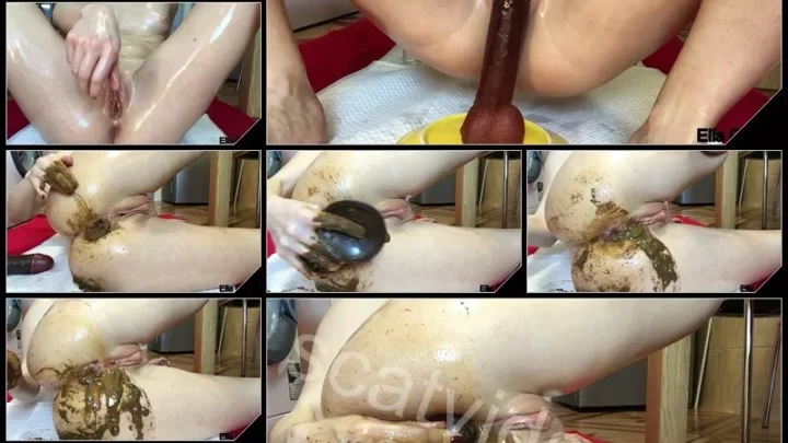 [ScatShop com] Close Up Poopoo Hole Fisting – EllaGilbert [anal, smearing, amateur, solo, masturbation, scat]