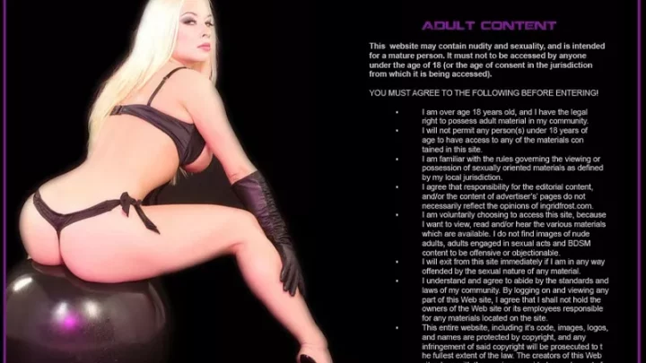 [Ingridfrost.com] Ingrid Frost [domination, pee, SiteRip, scat, femdom]