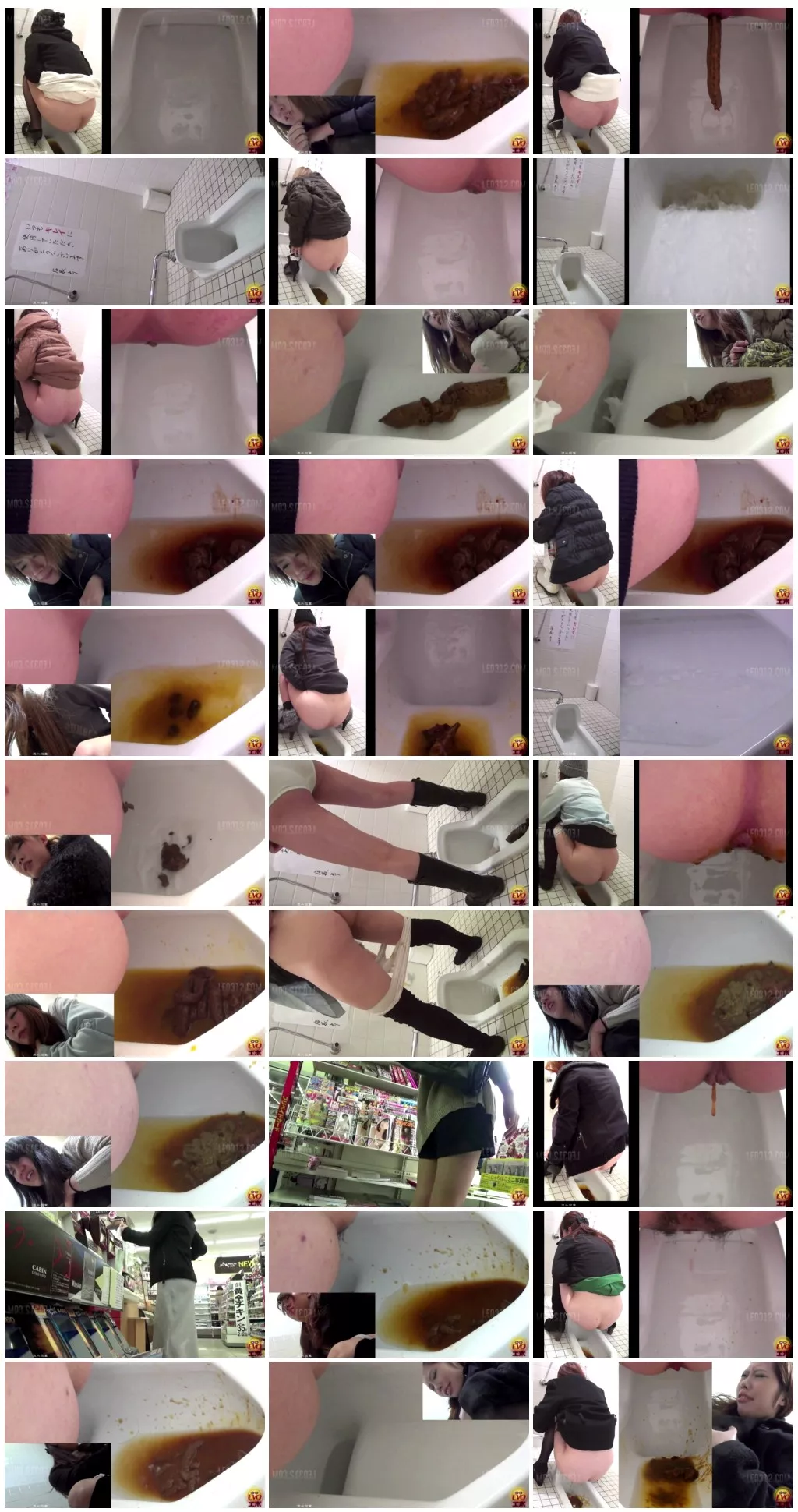 EE-048-02 Convenience Store Toilet Rush [Scat solo, shit, defecation, Pissing,  Farting]