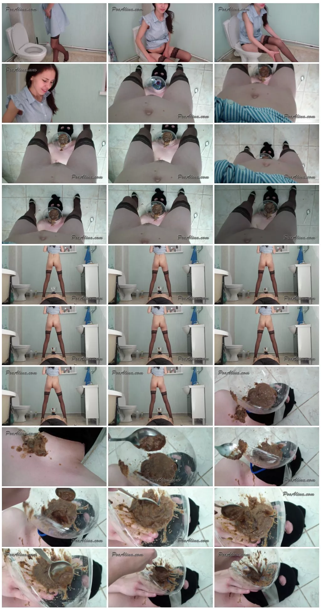 Toilet slave swallows liquid shit Alina[Scat, pissing, shit, Femdom ,Toilet Slavery,Domination, Eat shit , Humiliations]
