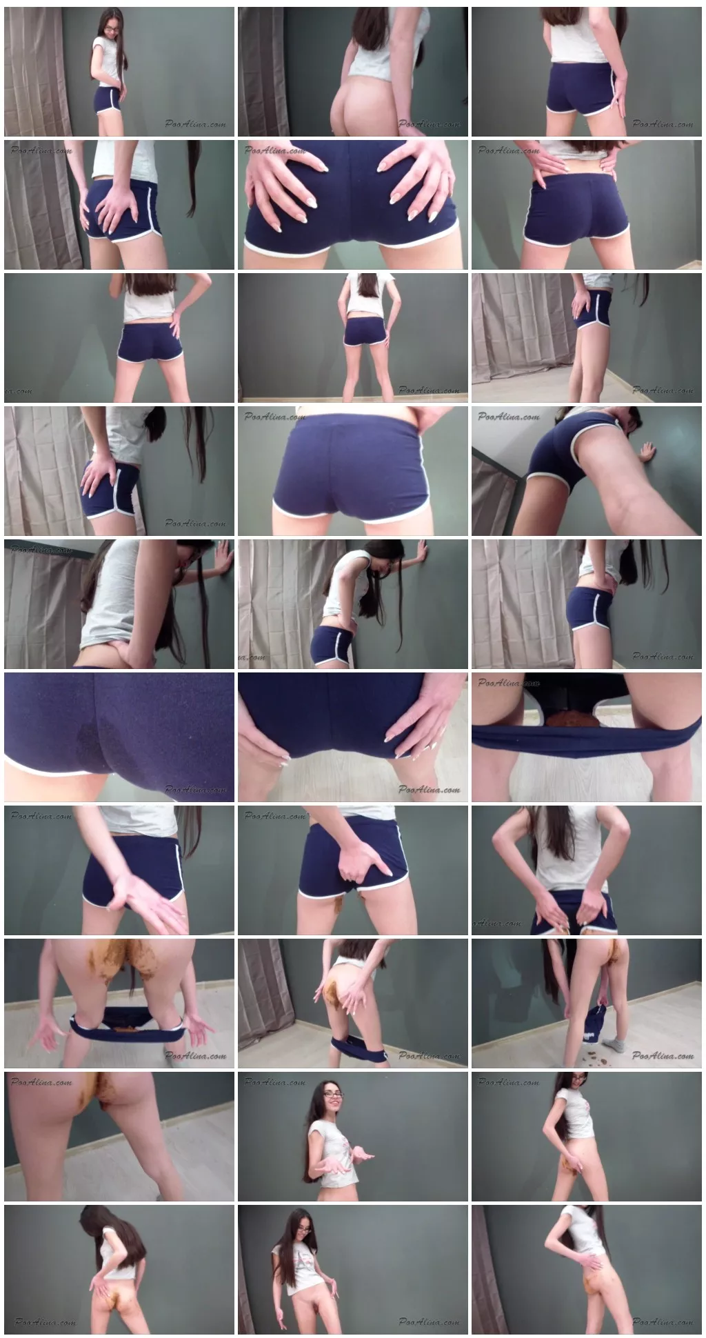 Alina crapped in sports shorts [Scat, shit, defecation, Smearing, Masturbation,  Dirty  shorts]