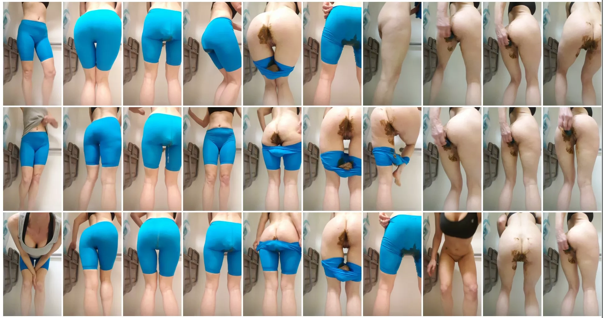 ZARZAR01 - GIANT Yoga Pant Fill, Pee, Butt Plug Play [Scat solo, shit, defecation, Pissing, Big Shit, Dirty Ass, Masturbation,Dirty  shorts,Dildo masturbation,Smearing]