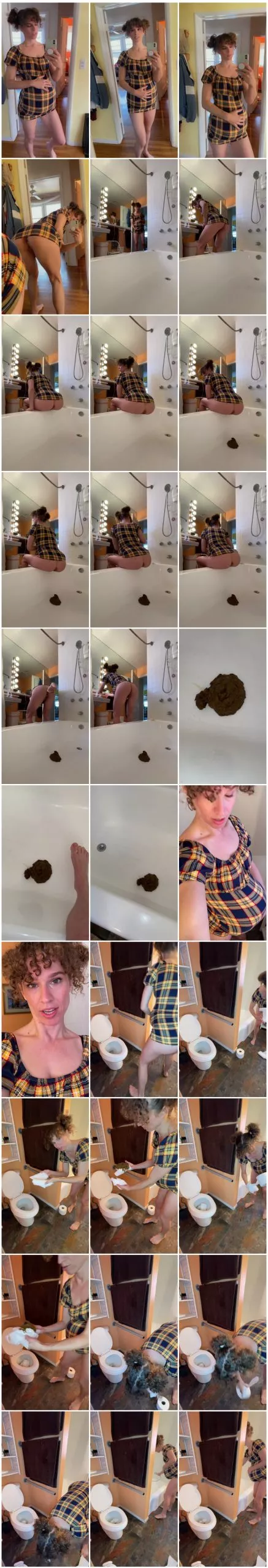 VibeWithMolly - Pregnant Role Play Poop in Bathtub [Scat solo, shit, defecation, Pissing, Big Shit, Shitty Ass]