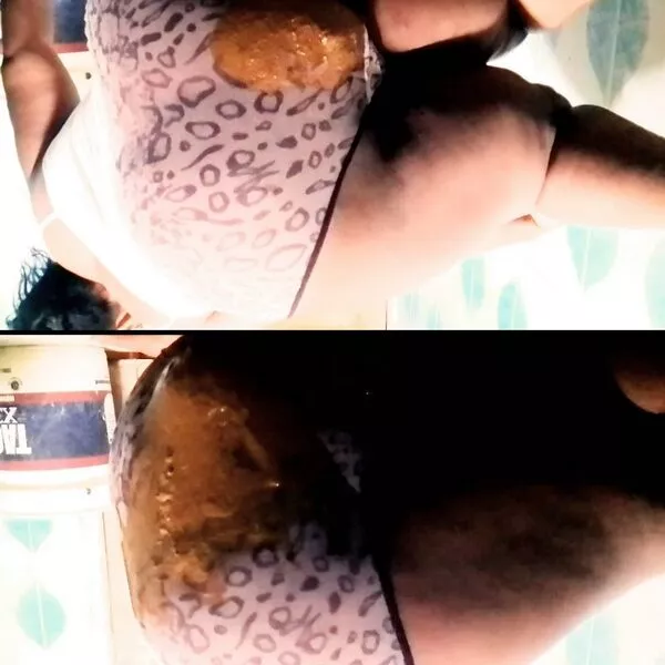 PrettyEbonies Bigbutt panty side diarrhea poop
