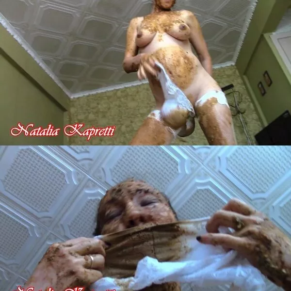 Mistress My beautiful slave girl Maya in shitty white underwear