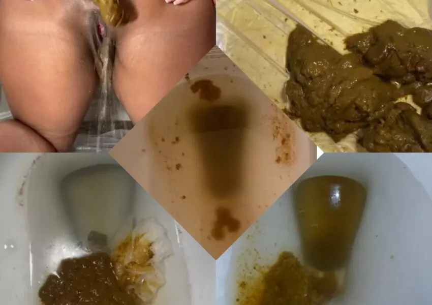 Brownsensations – Doggy solid with 3 toilet blowouts