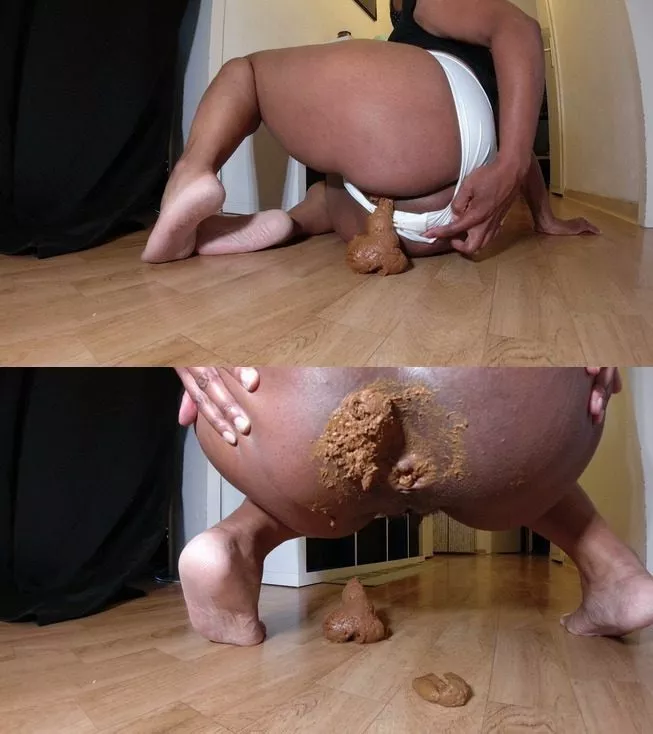 AmySinclair Ebony panty poop –