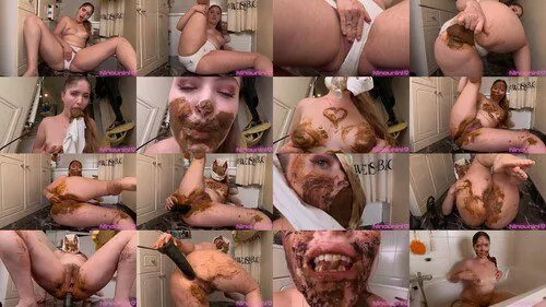 Screenshot 1 from Ninounini PANTIES & EATING : I pee 3 times and shit in my panties before eating my shit and fisting my ass !