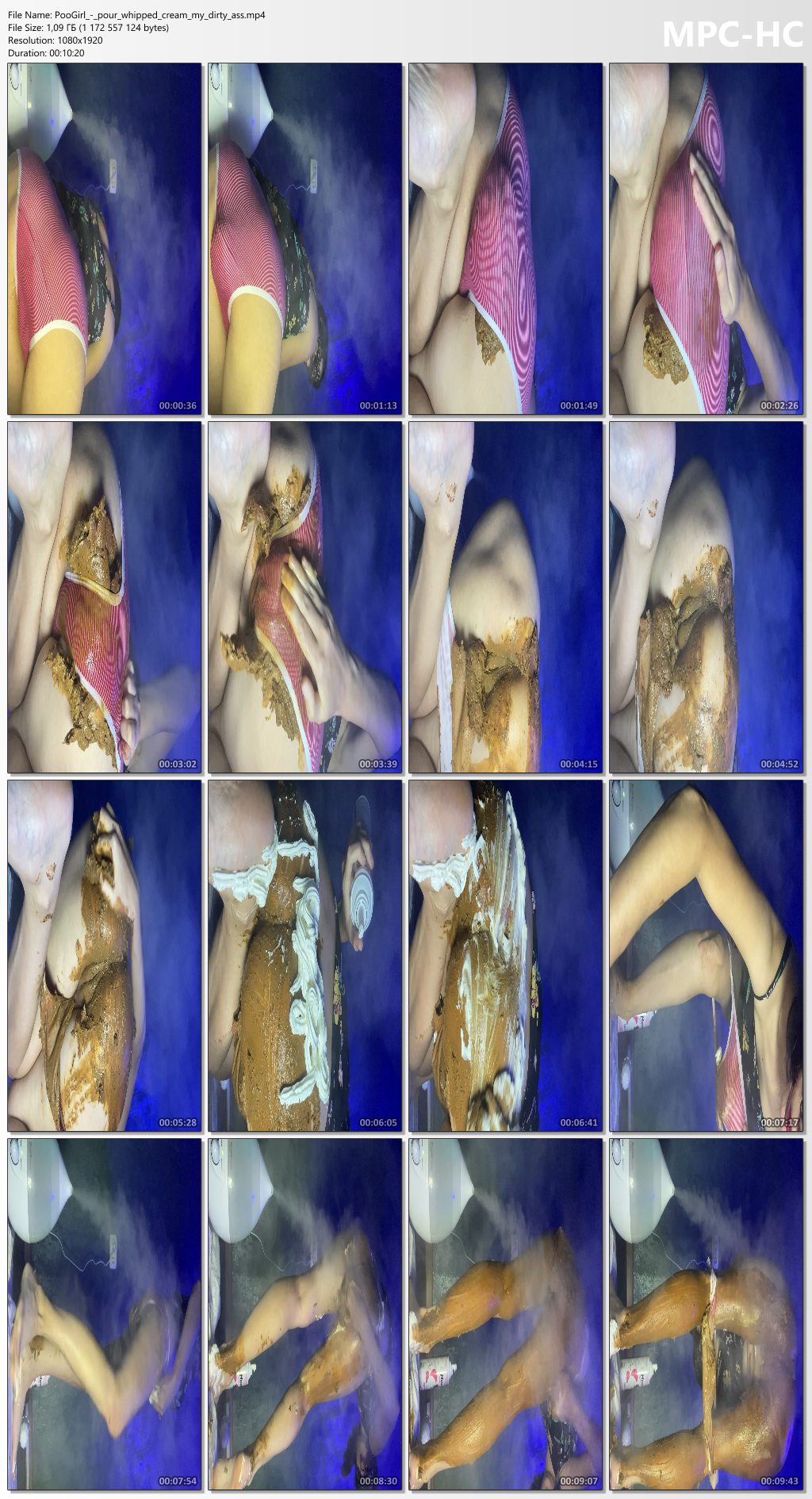 PooGirl – pour whipped cream my dirty ass