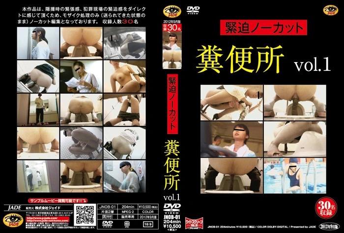 JNOB-01 緊迫ノーカット 糞便所 1 Defecation 204分 トイレ(盗撮) Scatting