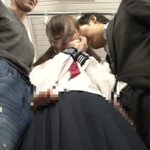 AP-287 Wデカチン股間密着痴漢 満員電車で身動きの出来ないウブ娘のマ○コに規格外のデカチン… Clothes Uniform 3P 巨根 Cock 潮吹き