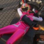 GTRL-64 Ayumi Rika 宝玉戦隊ルミナスX 第1部 ルミナスピンク大狂乱 恐怖のシグナル地獄 Heroine ブーツ Costume Cosplay