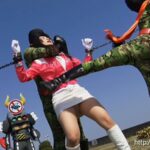 GTRL-64 Ayumi Rika 宝玉戦隊ルミナスX 第1部 ルミナスピンク大狂乱 恐怖のシグナル地獄 Heroine ブーツ Costume Cosplay