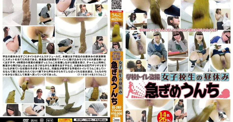 EE-287 Shirasaki Yuzu 学校トイレ盗撮 女子校生の昼休み 急ぎめうんち Defecation エボ・ビジュアル Voyeur