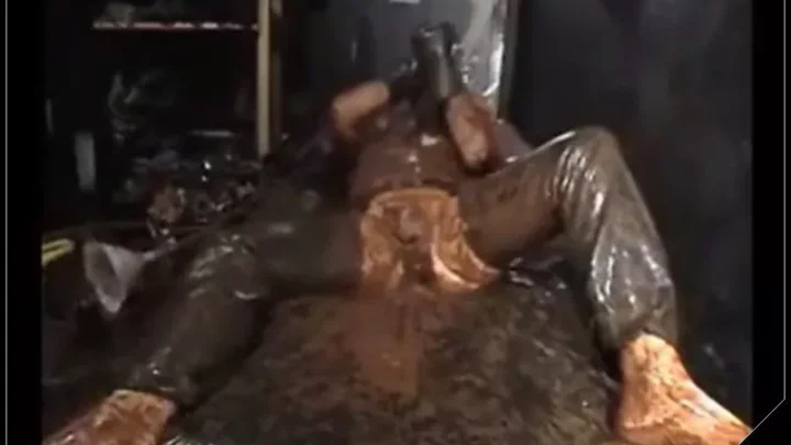 Messy Rubber gay scat Shitter