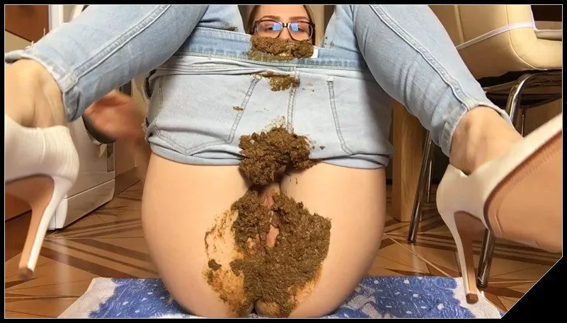 Monster Shit in Light Blue Jeans- EllaGilbert
