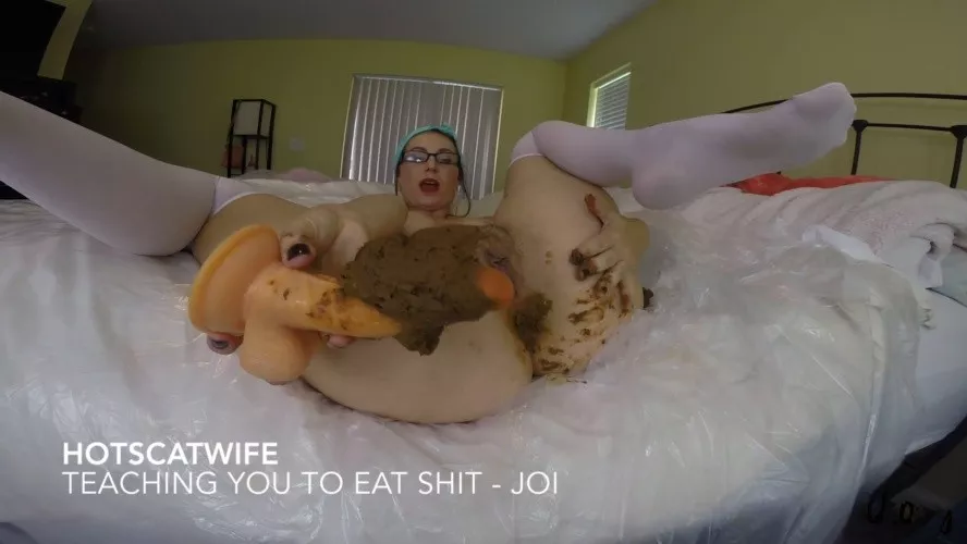 HotScatWife Teaching you to eat SHIT Jerkoff Instructional P1