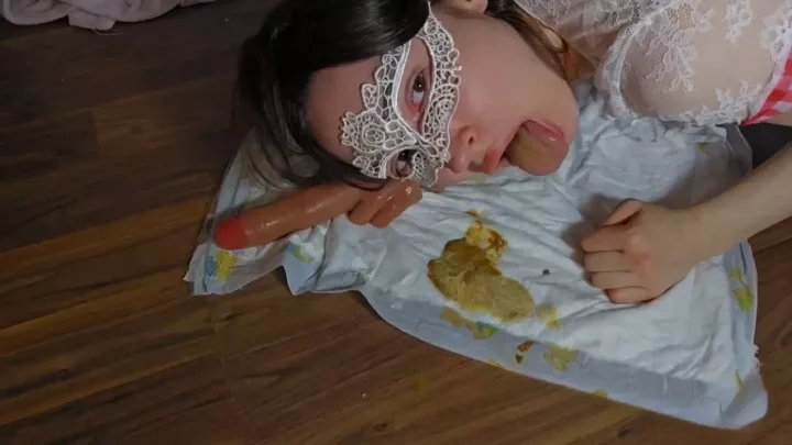 Scat dessert ice cream with shit
