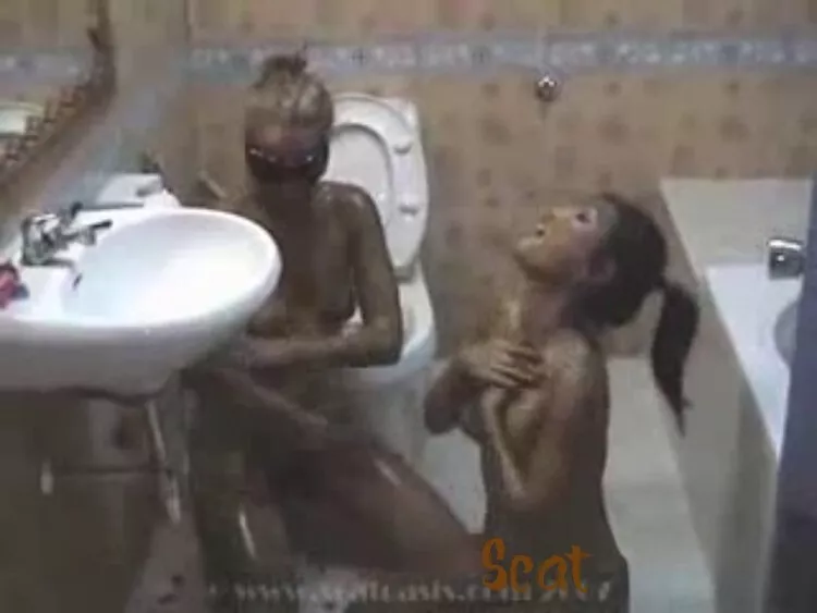 shit smearing and licking horny babes