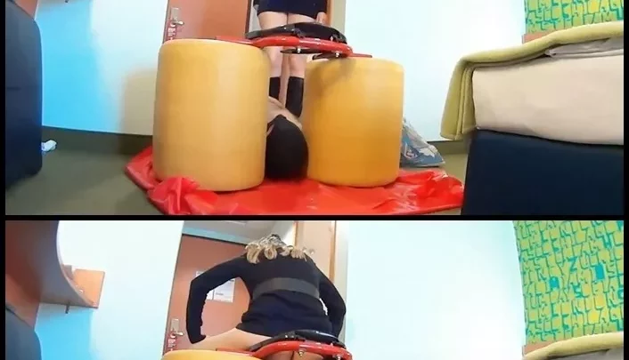 TinaAmazon Caviar training with a long sausage and complete eating of