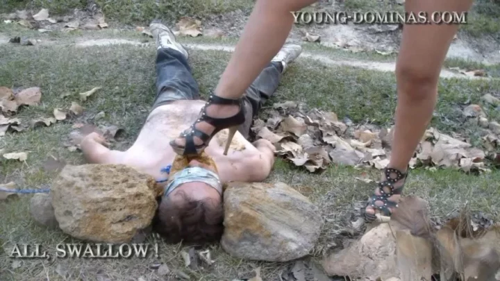 Toilet Submissive HD. P1 Walk Outback Part 3