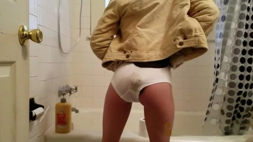 with panty FoxyJ Desperate poop